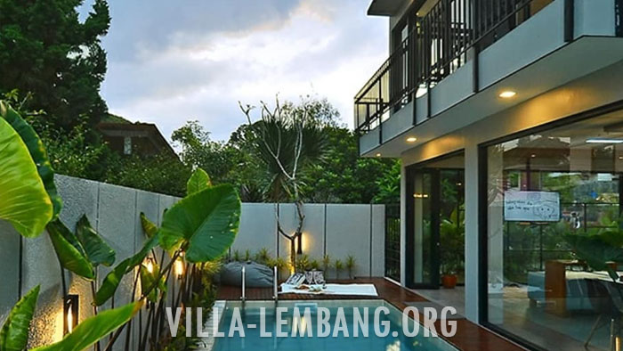 Villa KB 5, Sewa Villa Kampung Daun kolam renang
