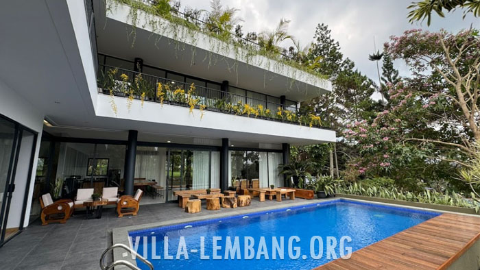 Villa Terbaik di Lembang untuk Rombongan 40 Orang fasilitas private pool
